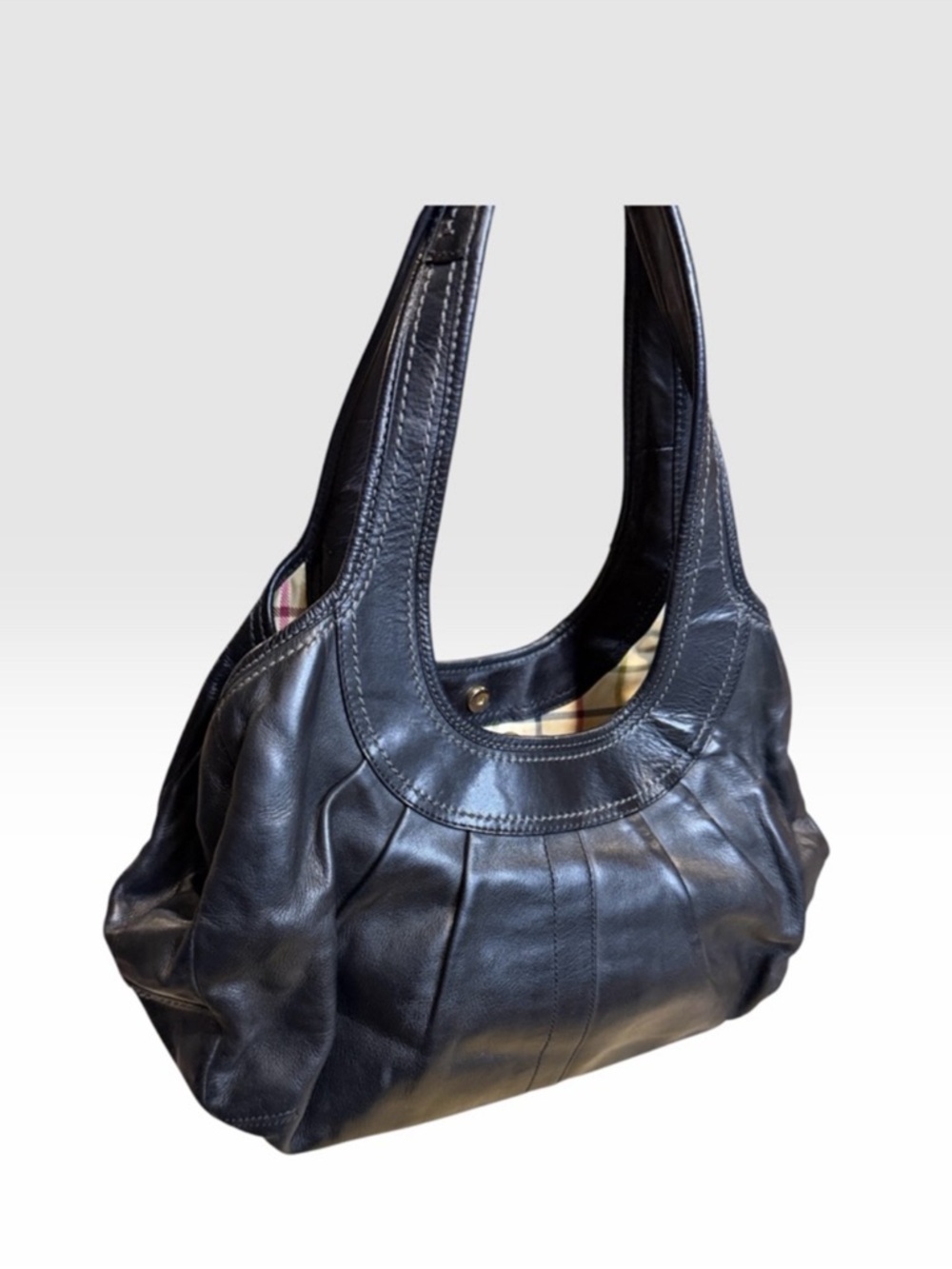 COACH Madison Pinnacle Black Leather Maggie Shoulder Bag 12248 - Picture 8 of 16
